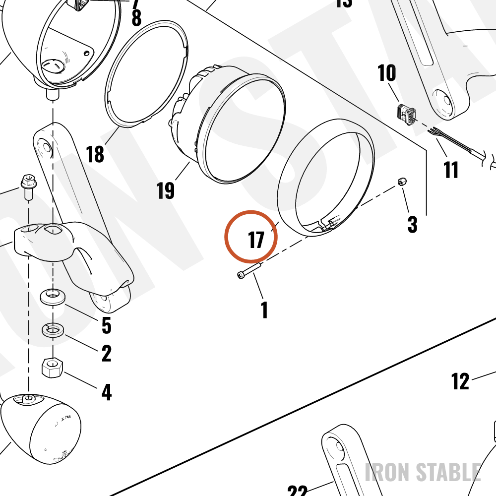 Harley-Davidson Bezel, Hdlite(Po)