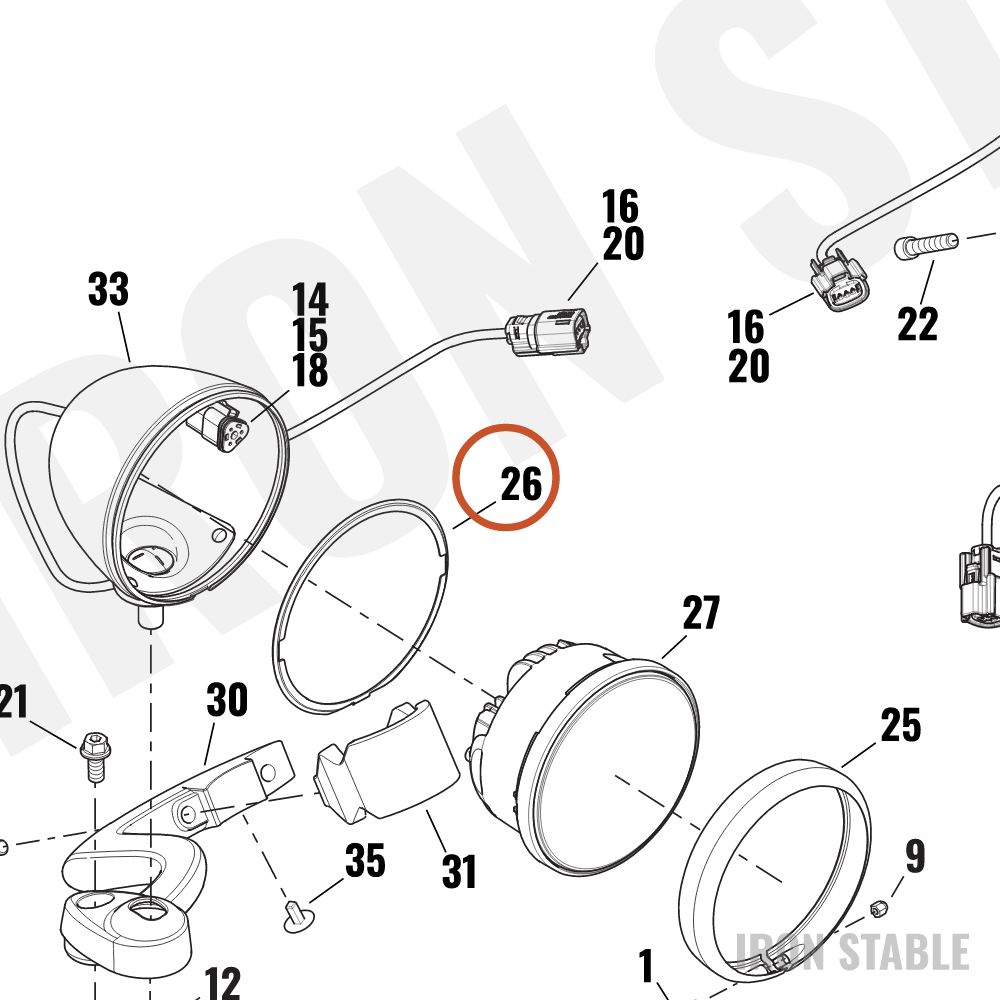 Harley-Davidson Ring Nest, Hdlite(Po)
