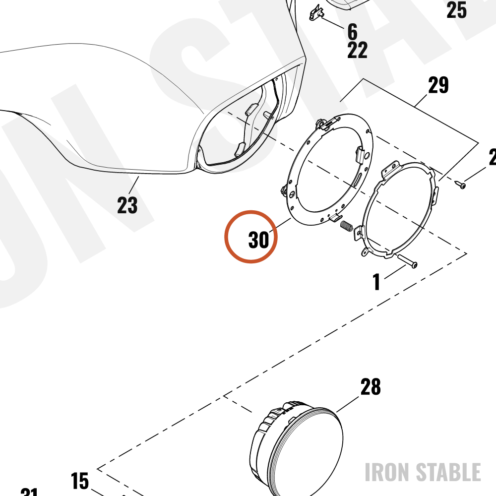 Harley-Davidson Mounting Ring