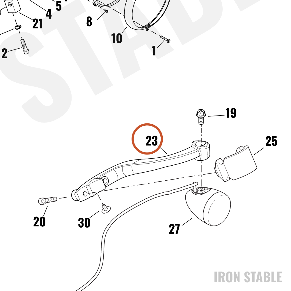 Harley-Davidson Bracket, Hdlt Sprt, Pos, Ts, Lh