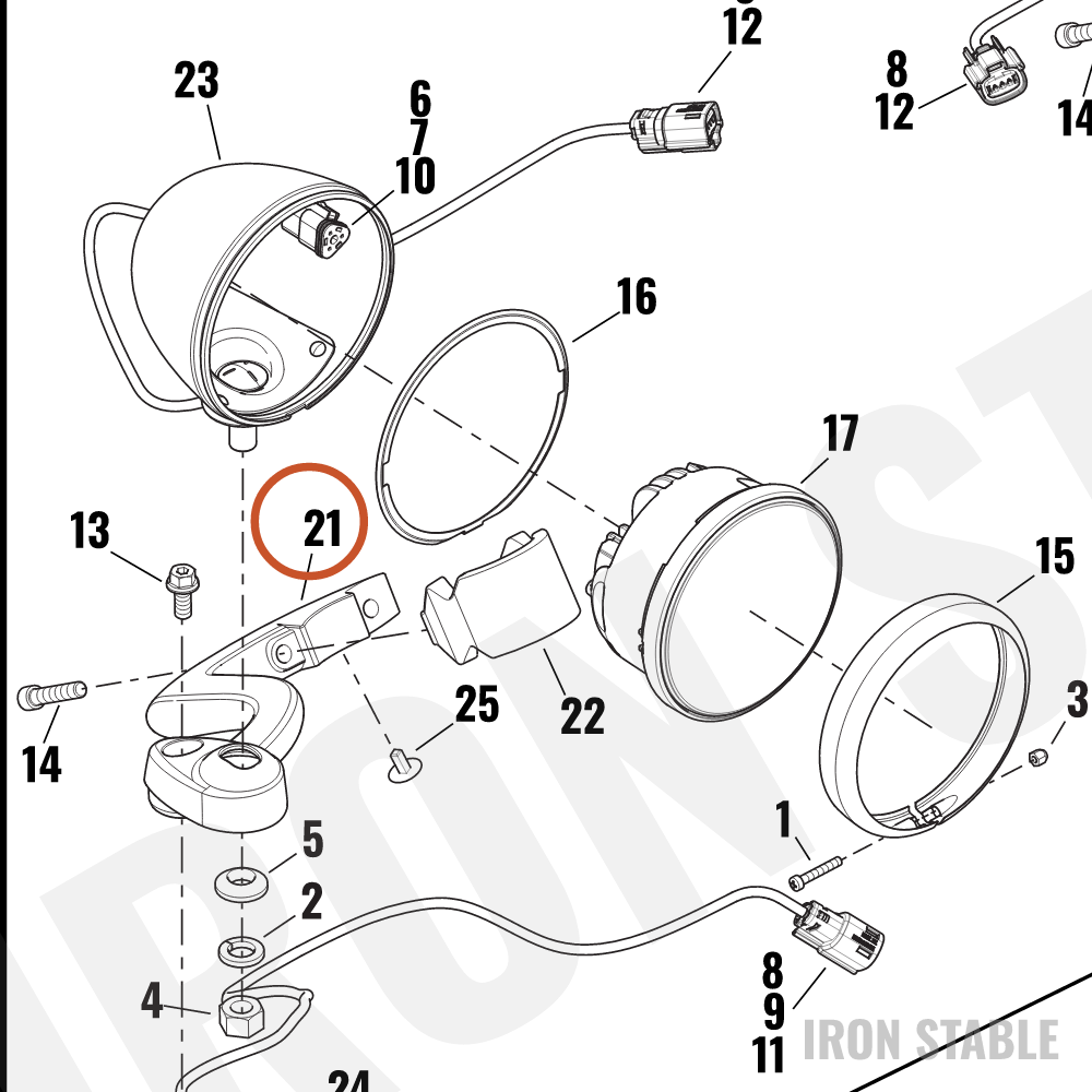 Harley-Davidson Bracket, Hdlt Sprt, Pos, Ts, Rh