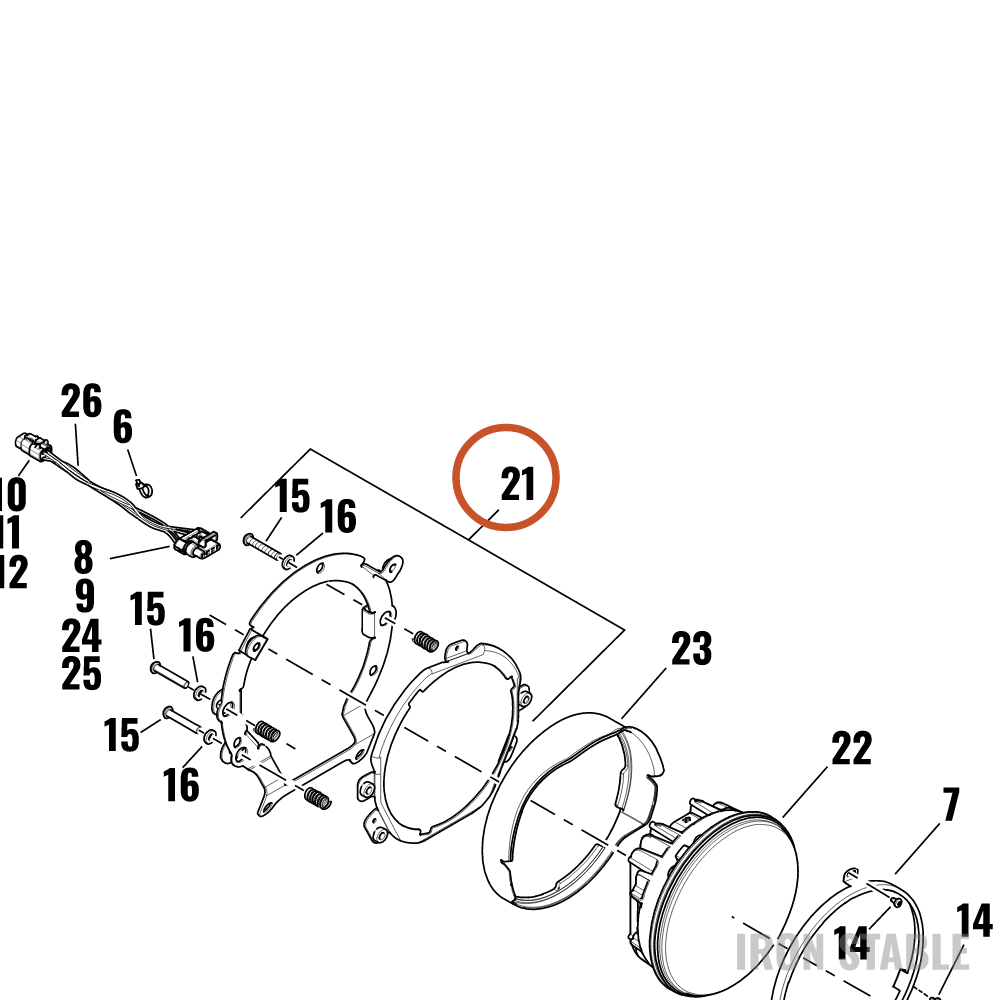 Harley-Davidson Bracket, Hdlt Sprt, Assembly, Hdlt M