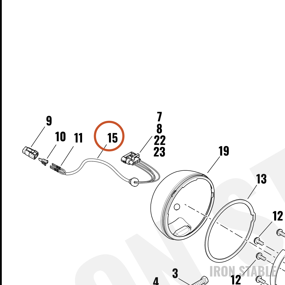 Harley-Davidson Hdlt Sub-Component, Wire Harness
