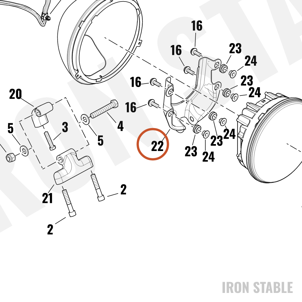 Harley-Davidson Hdlt Sub-Component, Outer Bracket, L
