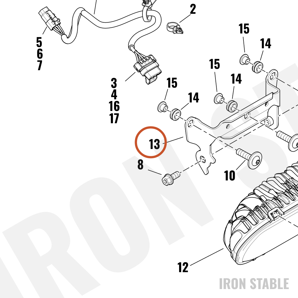 Harley-Davidson Bracket, Hdlt Sprt, Black