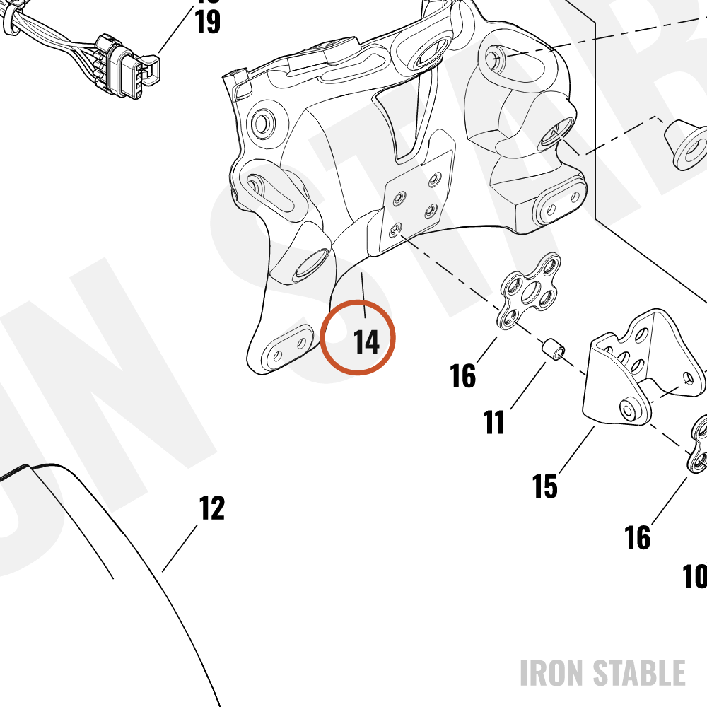 Harley-Davidson Bracket, Hdlt Sprt, Front Module