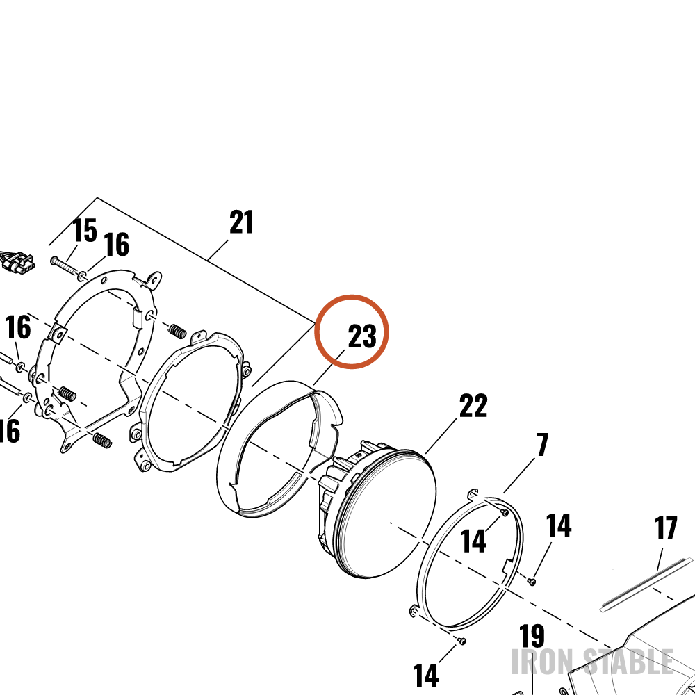 Harley-Davidson Headlight, Gasket