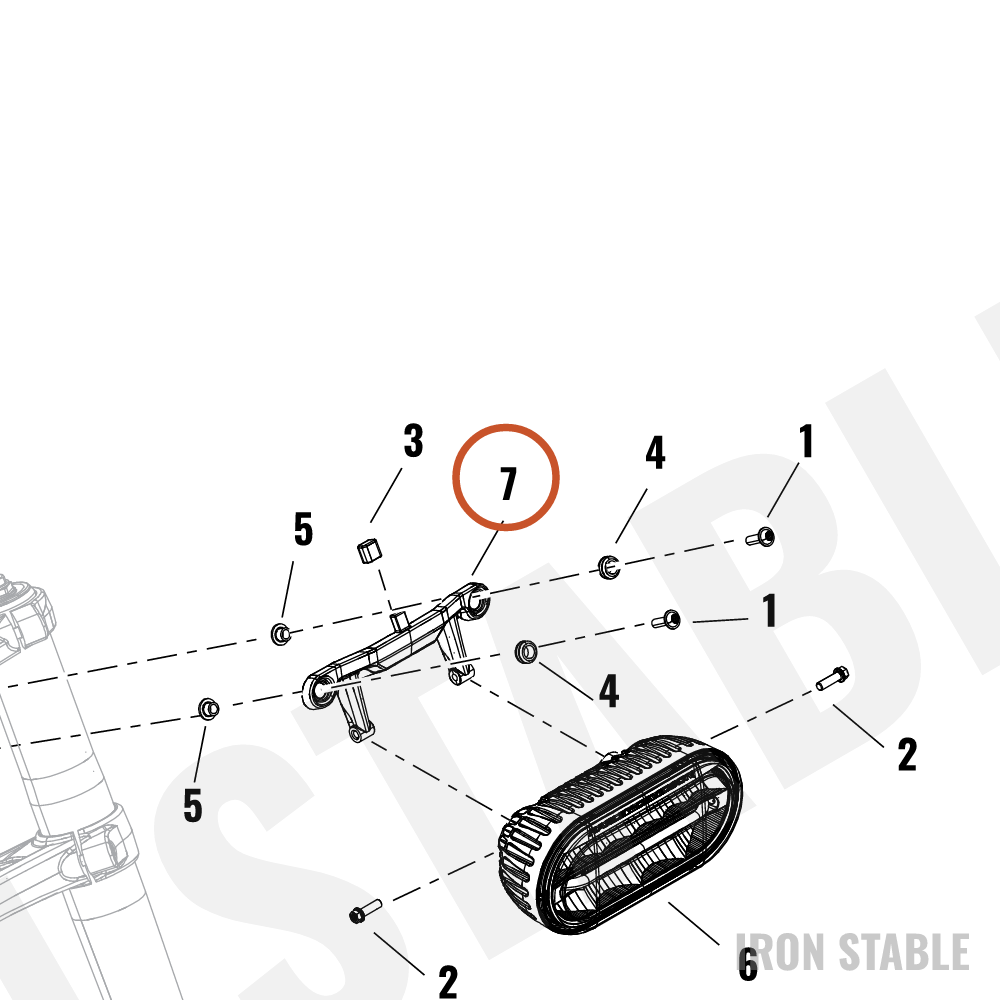 Harley-Davidson Bracket, Hdlt Sprt, Black