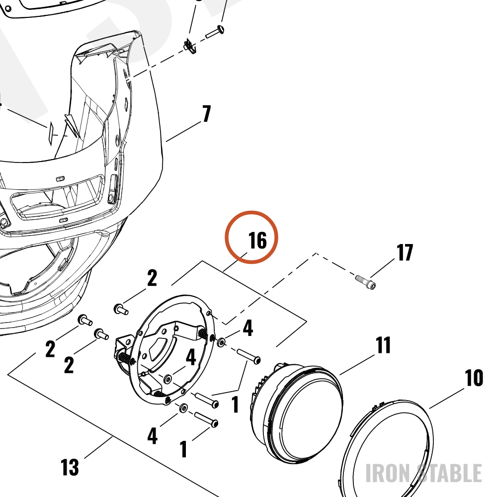 Harley-Davidson Bracket, Hdlt Sprt, Ring Asm