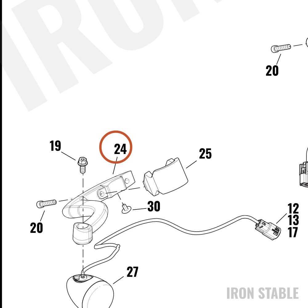 Harley-Davidson Bracket, Hdlt Sprt, Posn, Ts, Gblk, Rh