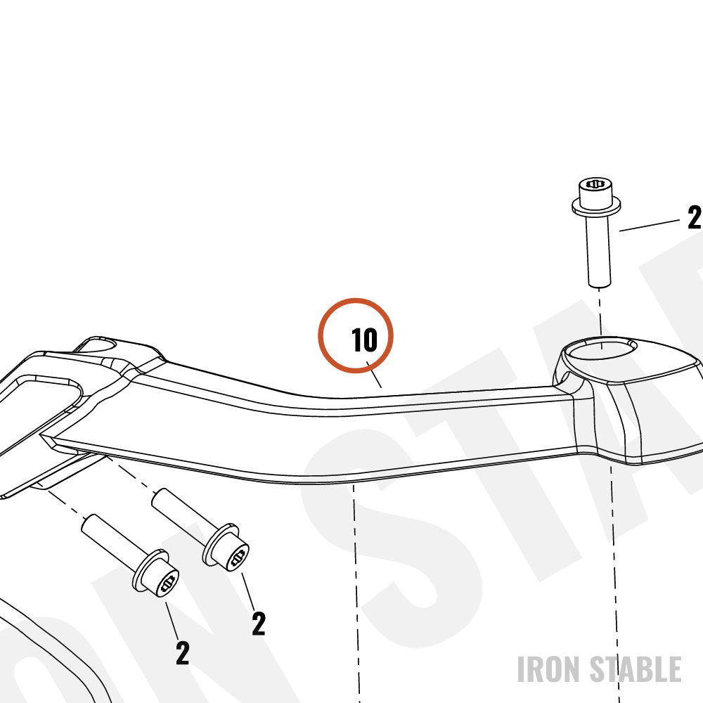 Harley-Davidson Bracket, Hdlt Sprt, Ts, Posn, Gblk, Lh