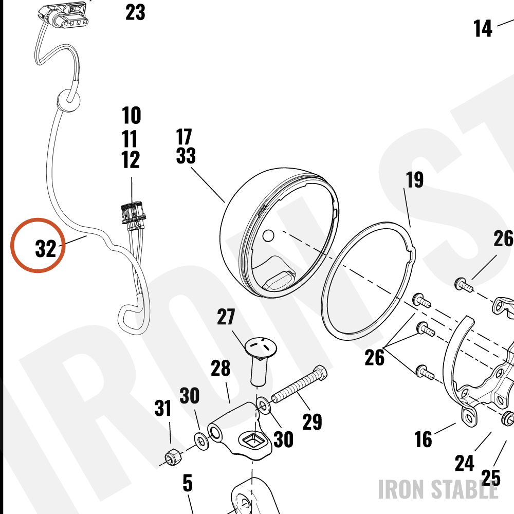Harley-Davidson Hdlt Sub-Component, Wire Harness