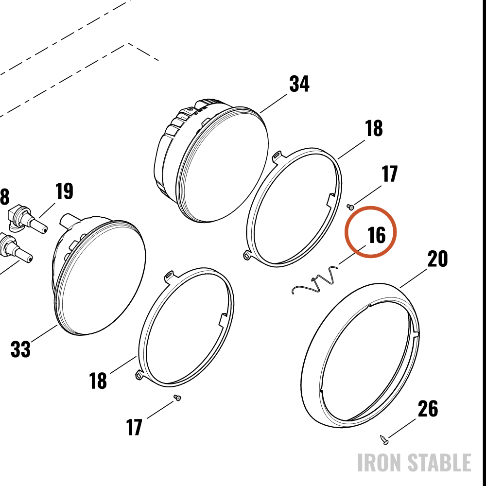 Harley-Davidson Spring, Top Hdlamp Door