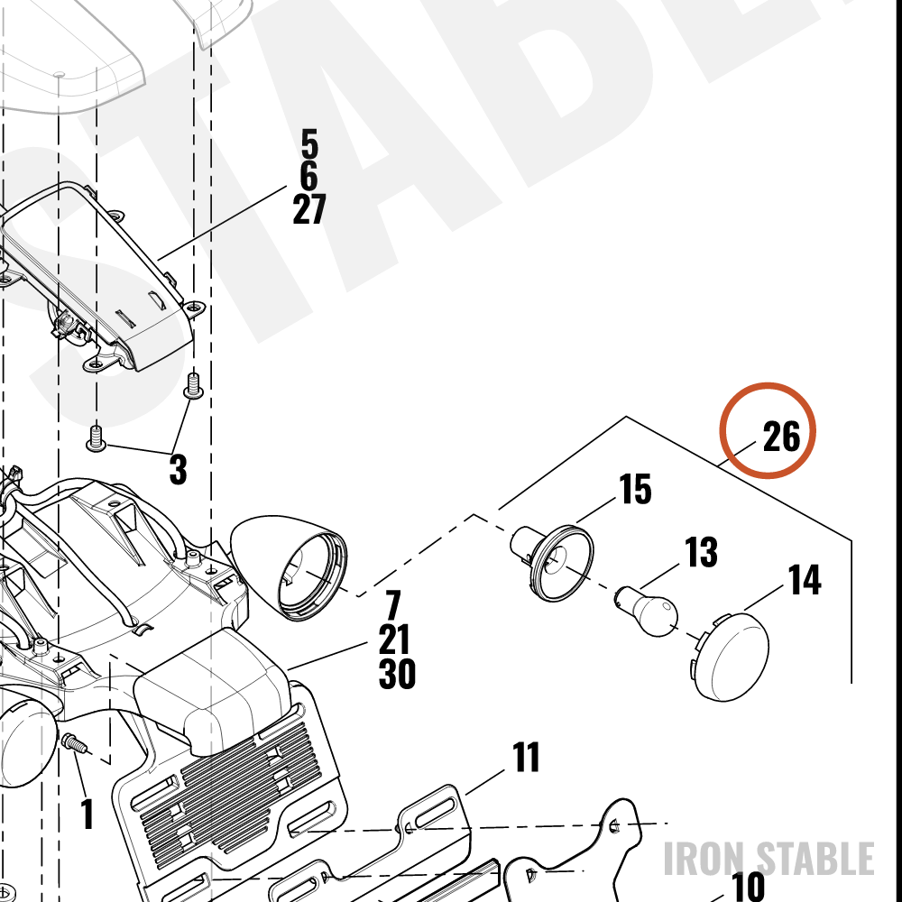 Harley-Davidson Turnsignal Assembly, Dom