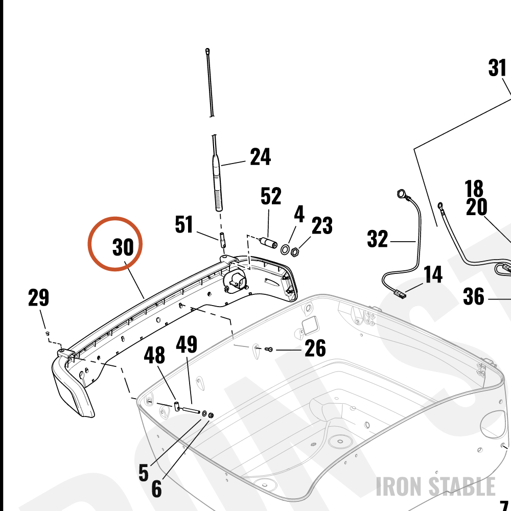 Harley-Davidson Tail Lite, T-Pak, Dom
