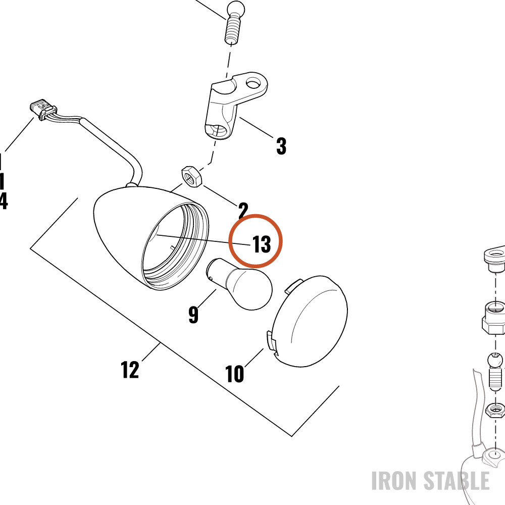 Harley-Davidson Socket Assembly, Front/Hdi