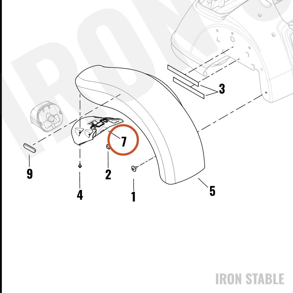 Harley-Davidson Bracket, T'lamp