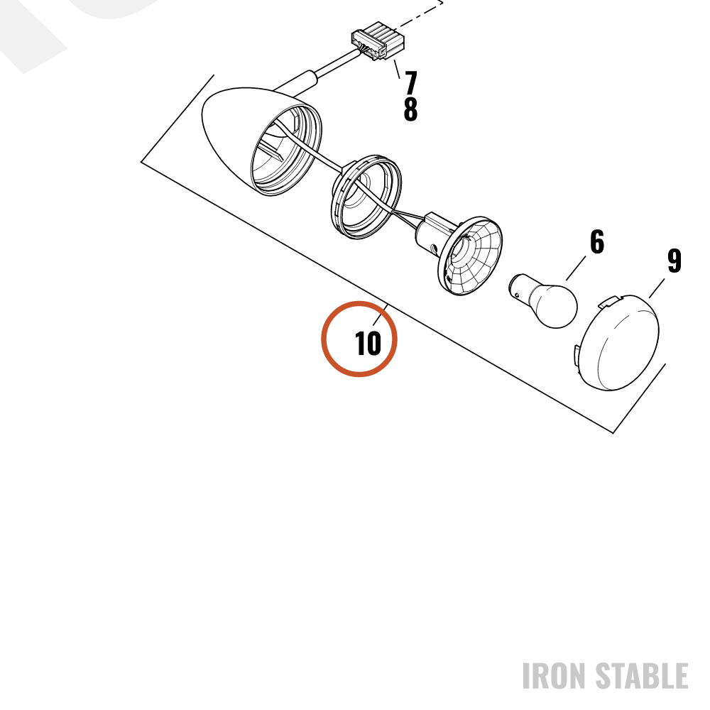 Harley-Davidson Turnsignal Assembly, Front/Chrome, Hdi