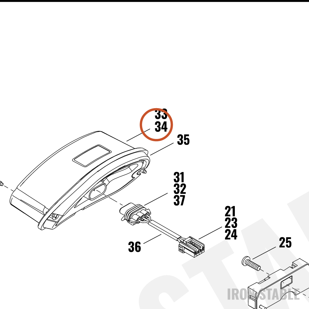 Harley-Davidson Lens, Taillamp, Red