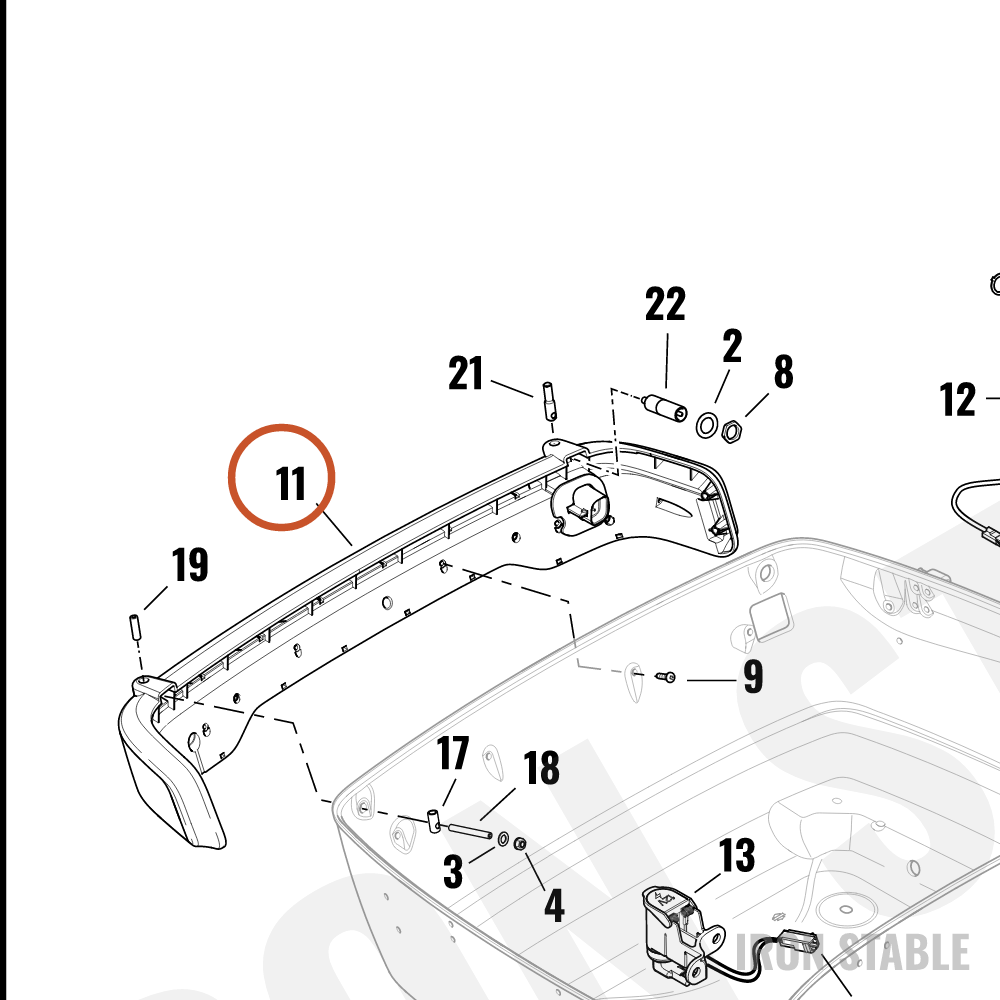 Harley-Davidson Housing, Tl, T-Pak Bezel Assembly, Do