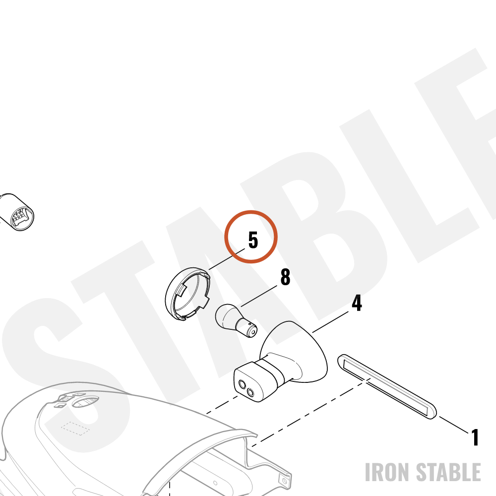Harley-Davidson Lens, Ts, Amber, Dom