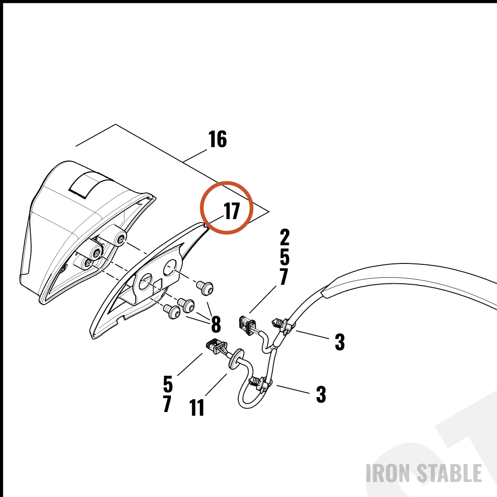Harley-Davidson Taillight, Gasket, Tombstone