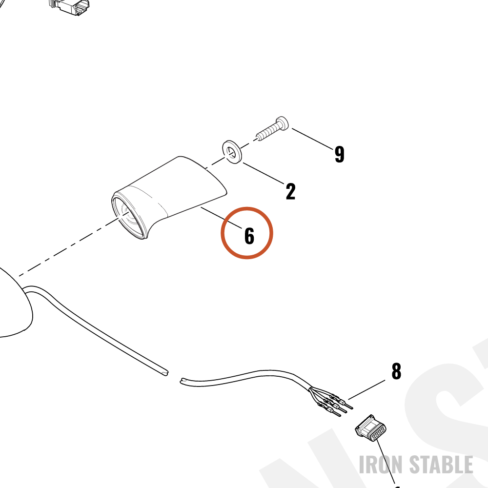 Harley-Davidson Turnsignal, Molded Standoff