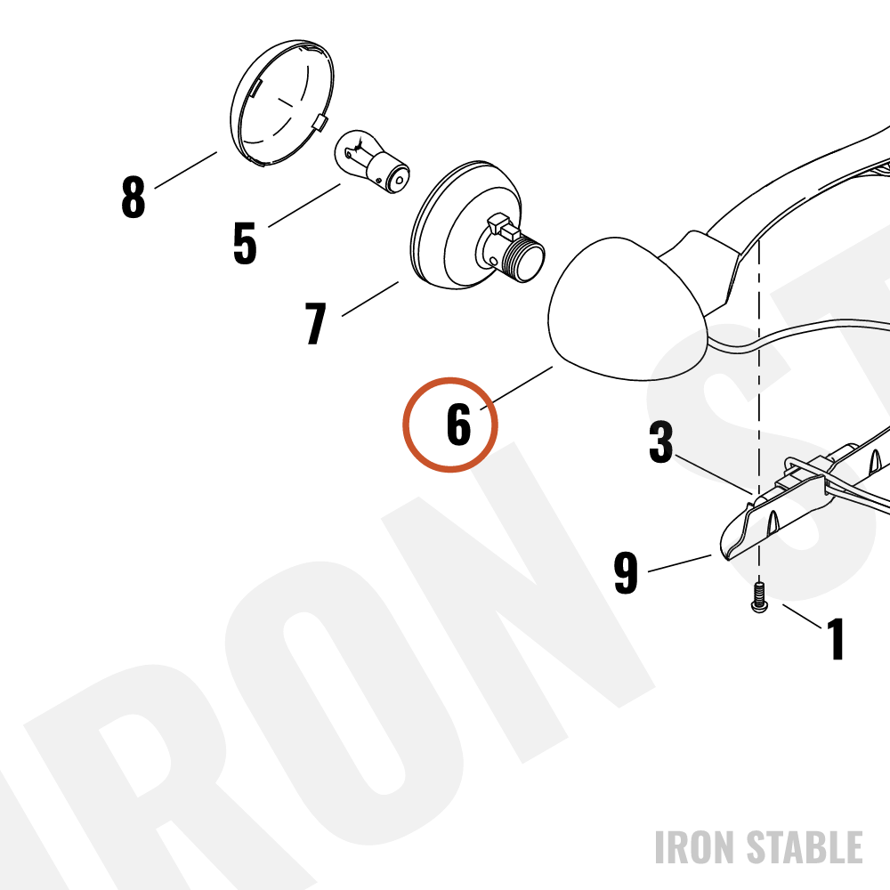 Harley-Davidson Turnsignal, Ltbar, Rr, Lic, Blk