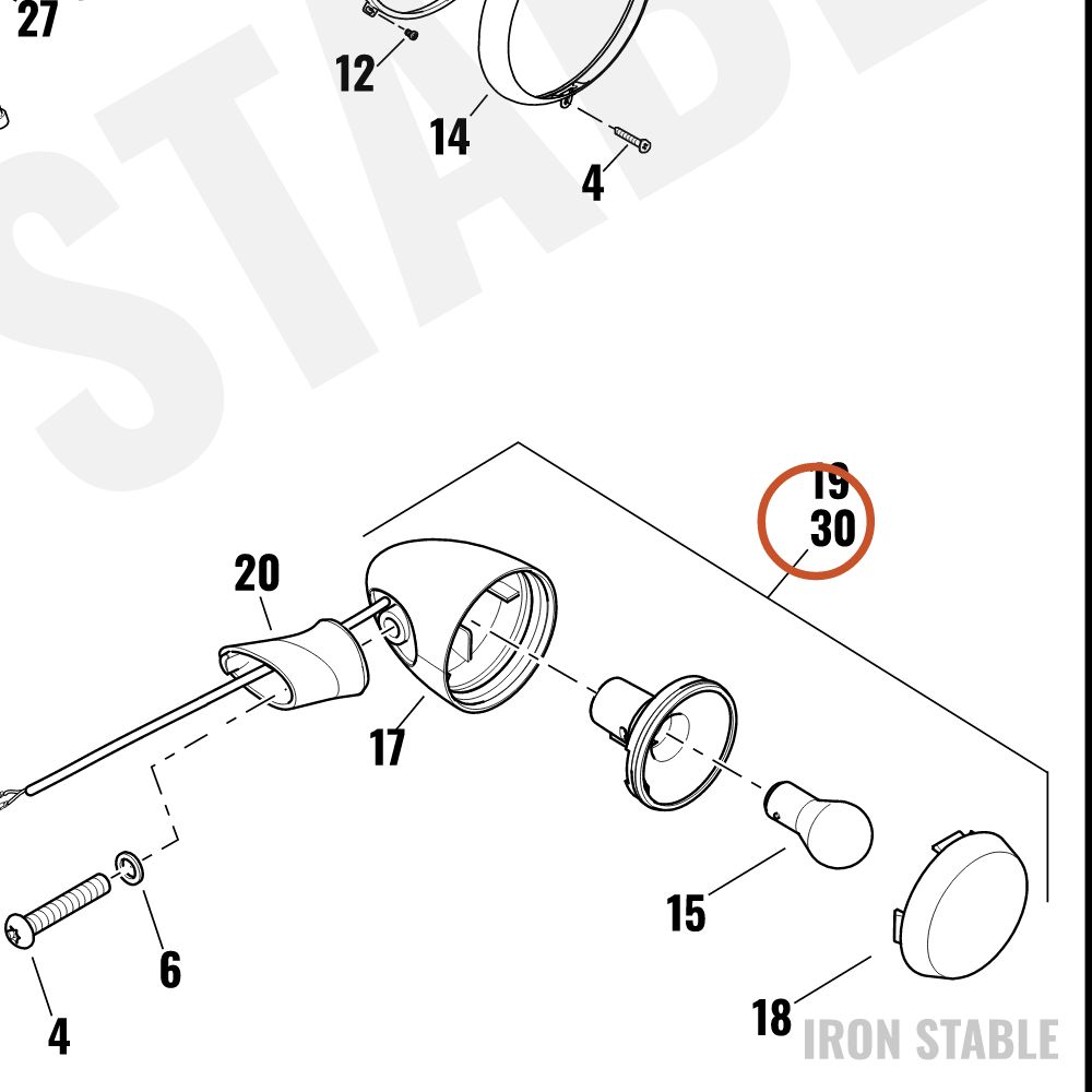 Harley-Davidson Turnsignal, Assembly, Aus