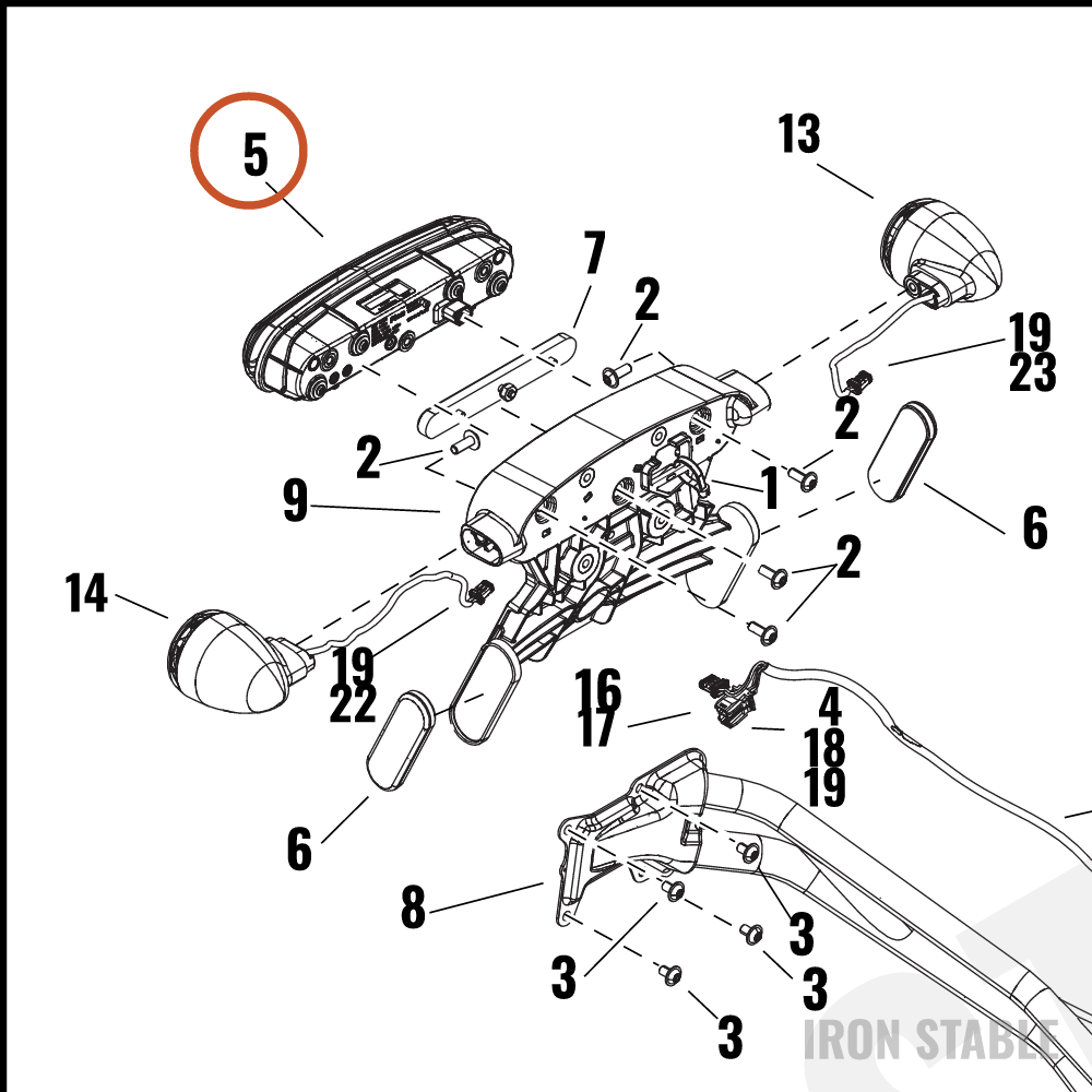 Harley-Davidson Taillight, Module, Led, Swingar