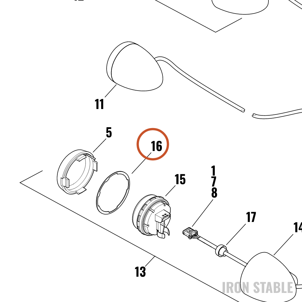 Harley-Davidson Turnsignal, Turn Signal Lens Ga