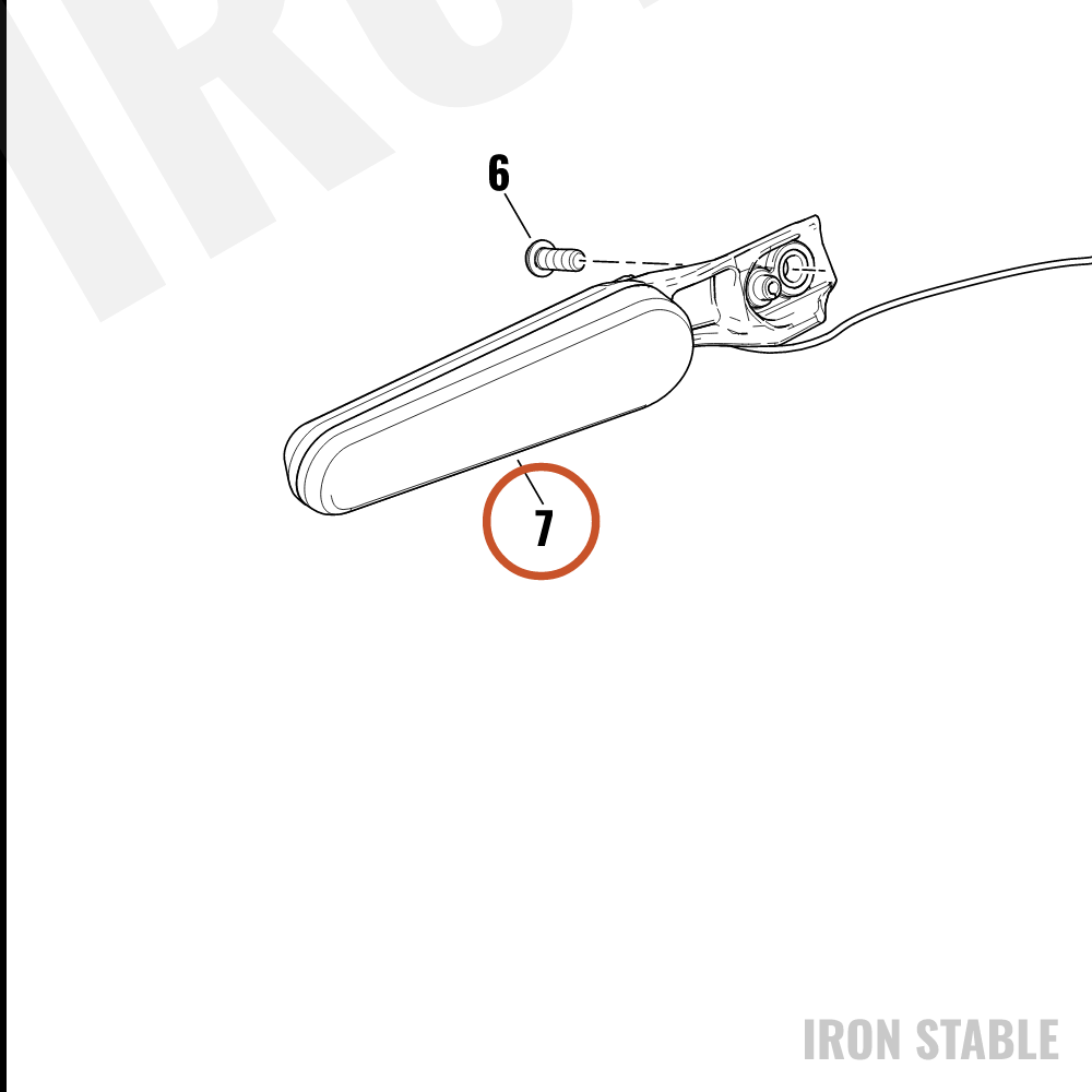 Harley-Davidson Turnsignal, Fr Rh, Ambr Led