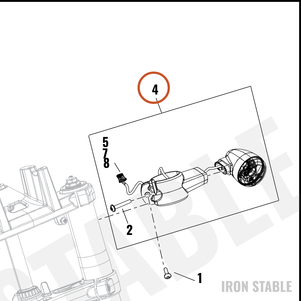 Harley-Davidson Turnsignal, Fr/Lh, Hdi, 295