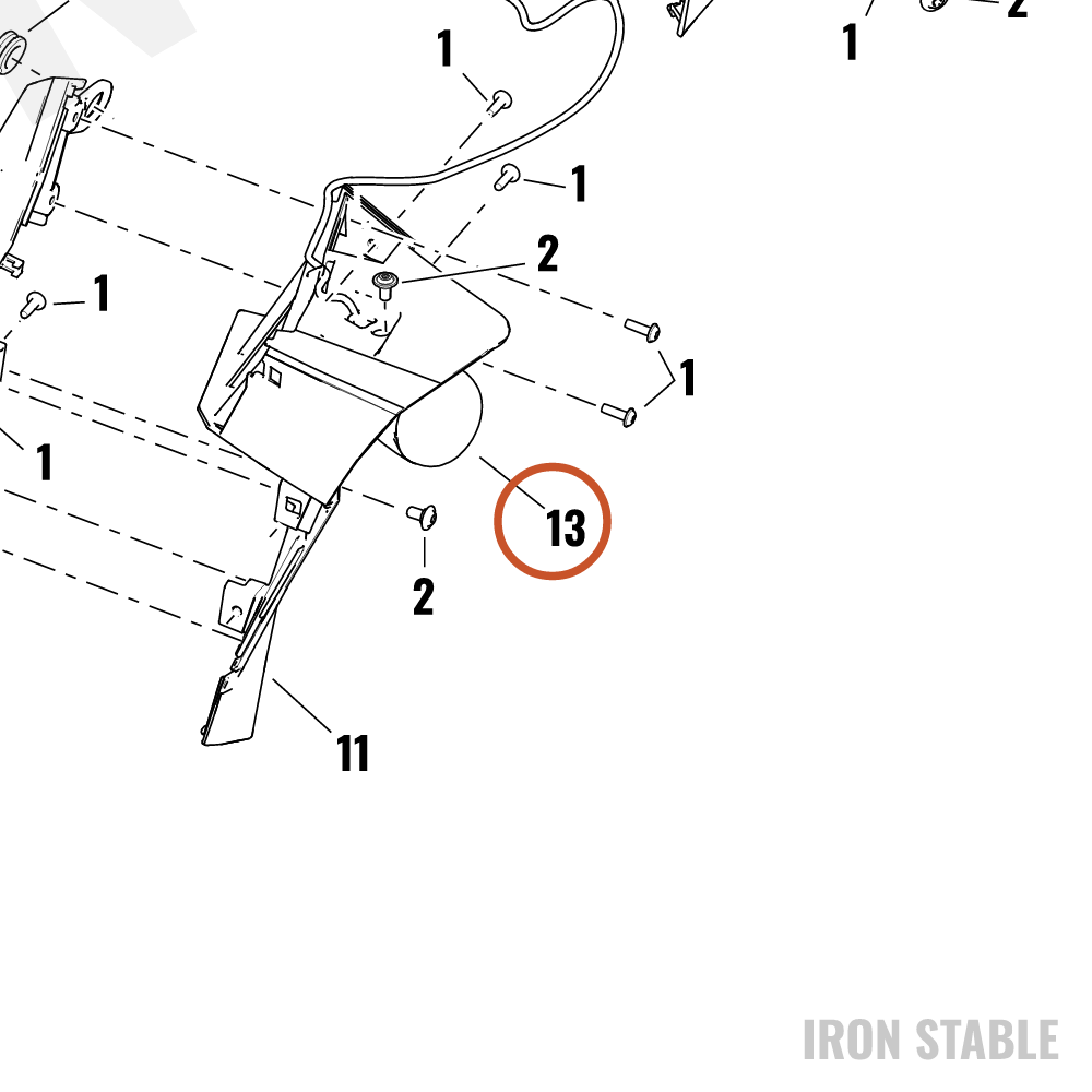 Harley-Davidson Turnsignal, Fr/Rh, Vertical, Dom, 