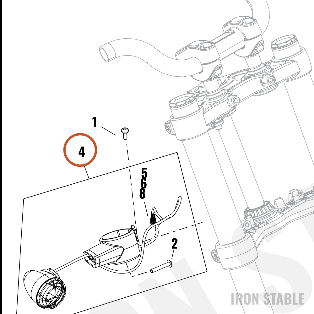 Harley-Davidson Turnsignal, Fr/Rh, Dom, 270