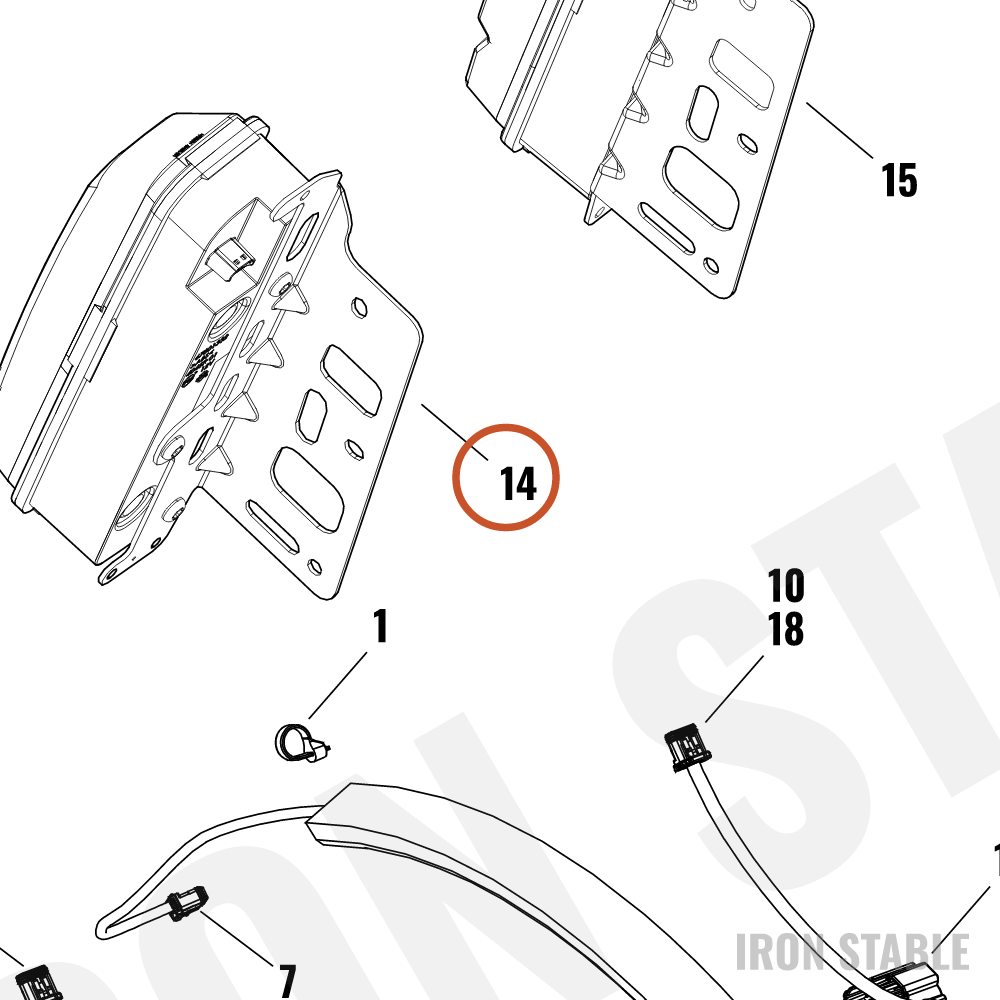 Harley-Davidson Taillight, Sub-Assembly, Bracket, Rh