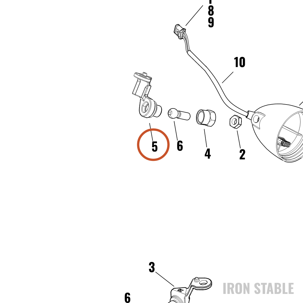 Harley-Davidson Turnsignal, Bracket, Lh, Blk Zinc
