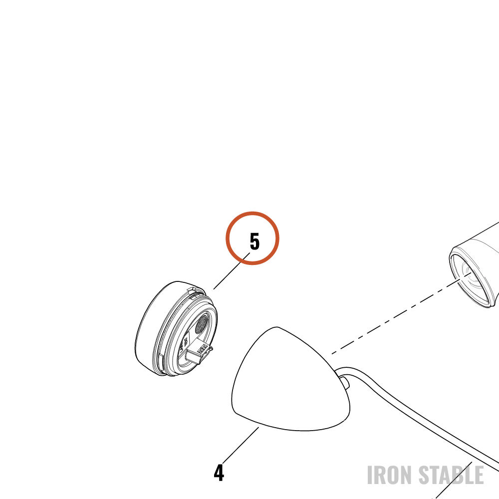 Harley-Davidson Turnsignal, Led, Rear, Red, Certif