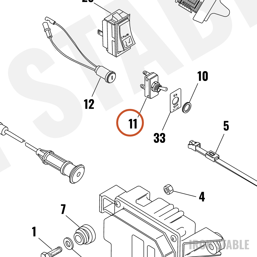 Harley-Davidson Switch, 4-Way, Spot Lamp