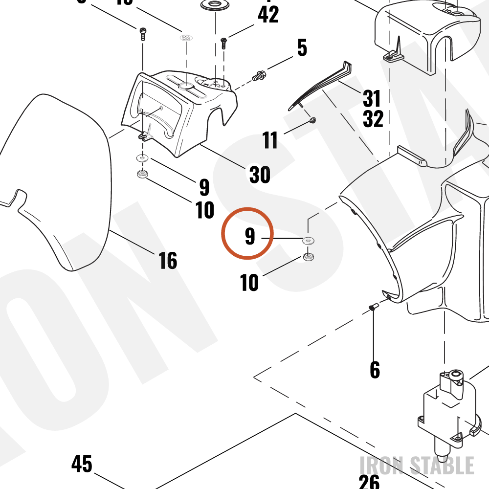 Harley-Davidson Washer, #6/Lge Diam