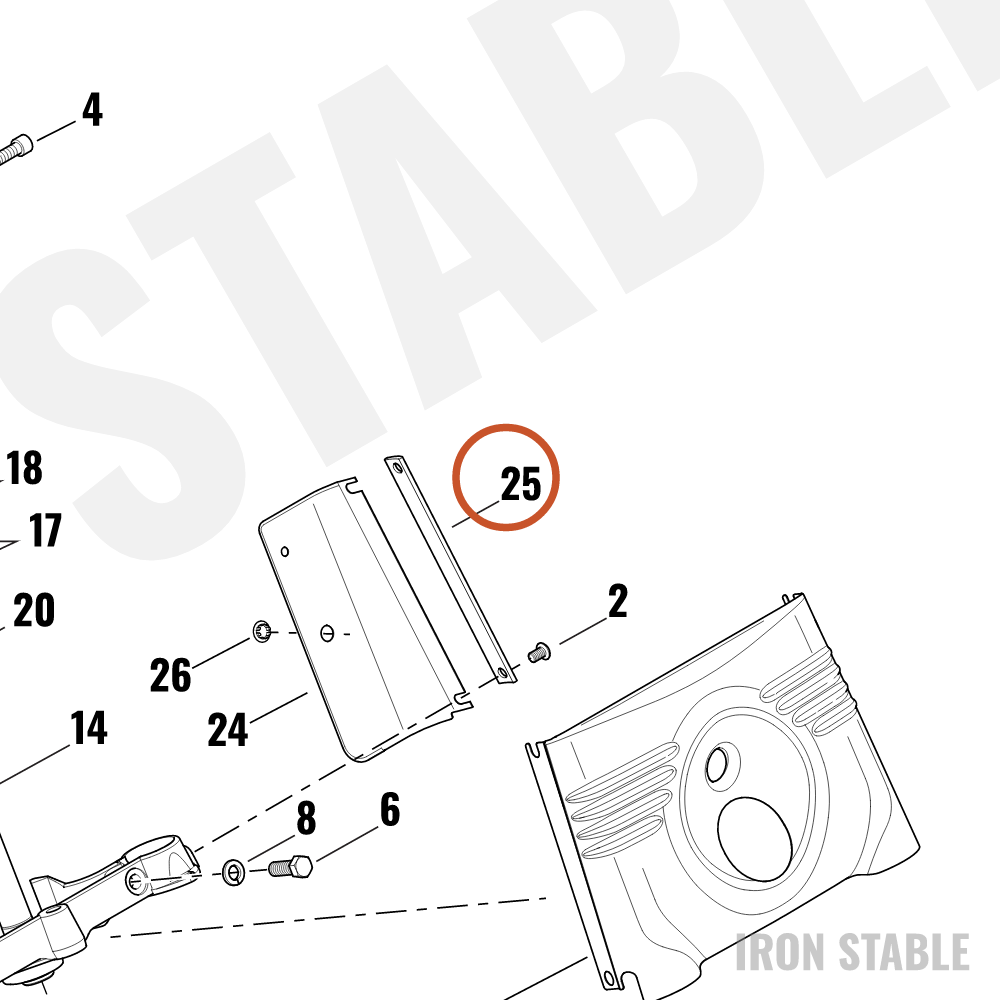 Harley-Davidson Kit-Moulding, Cover, Trpl Clmp, F