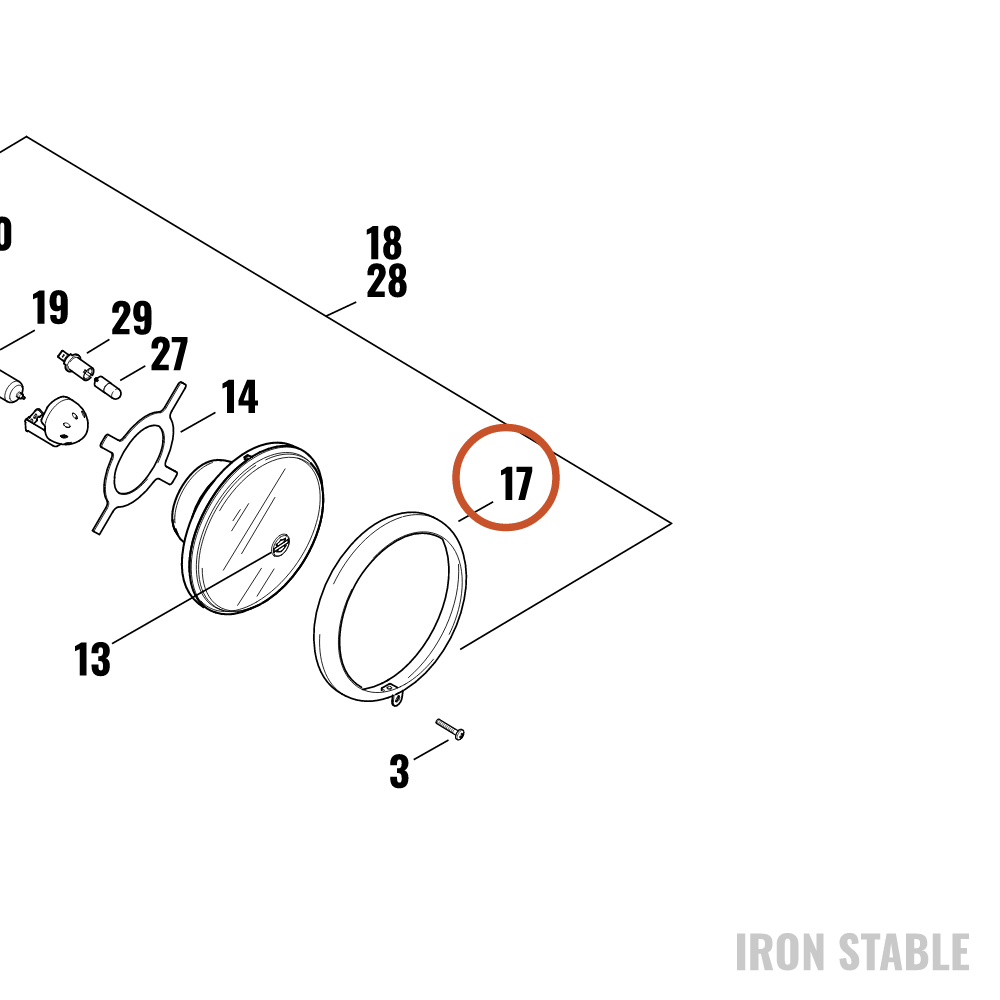 Harley-Davidson Bezel Assembly