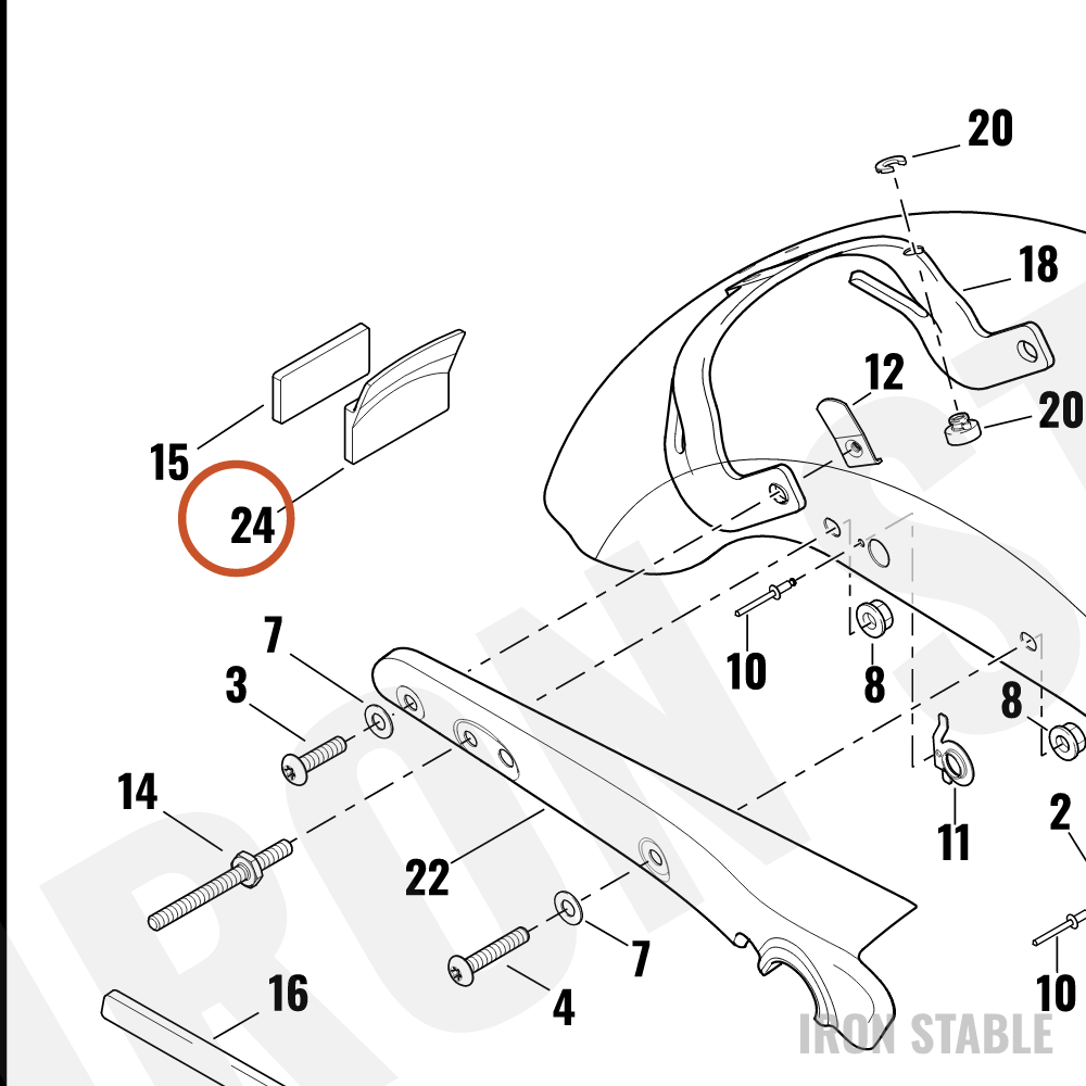Harley-Davidson Bracket, Refl Mt, X