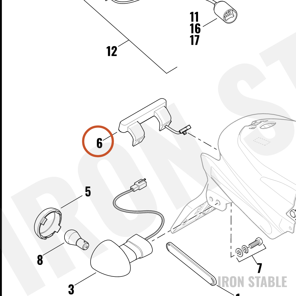 Harley-Davidson Light Assembly, License Plate
