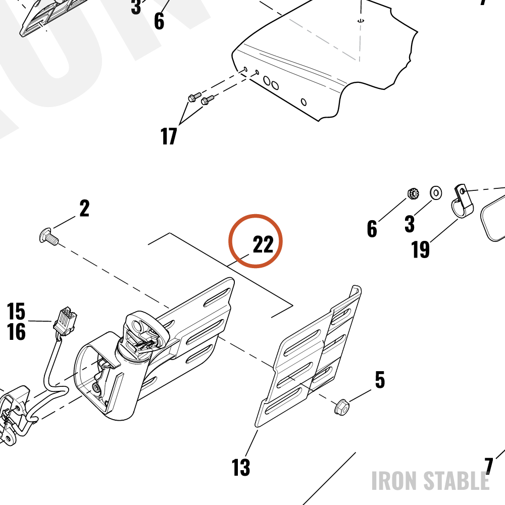 Harley-Davidson Bracket, Sidemnt, W/Ext, Lic'se P