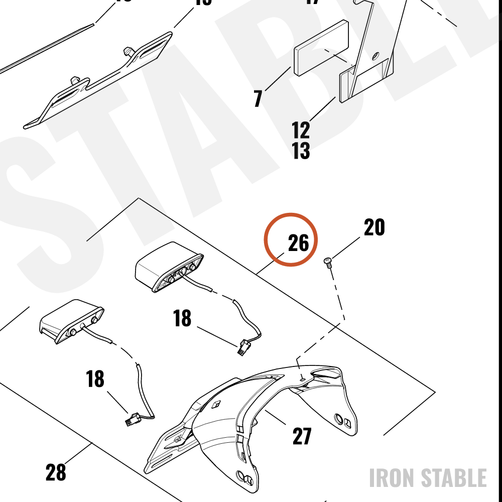 Harley-Davidson Lic'se Plt Assembly, Cntr-Mnt(Hdi)