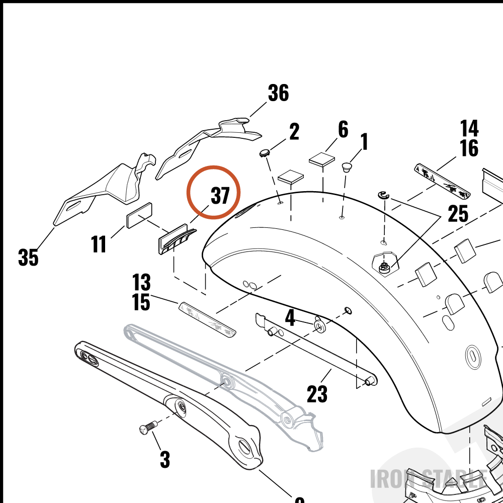 Harley-Davidson Bracket, Refl Mt, X