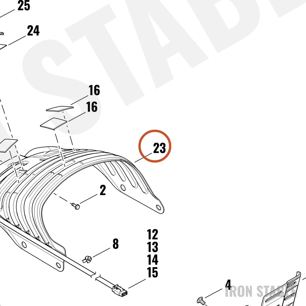 Harley-Davidson Bracket, Support, Lic'se Plt, Pnt