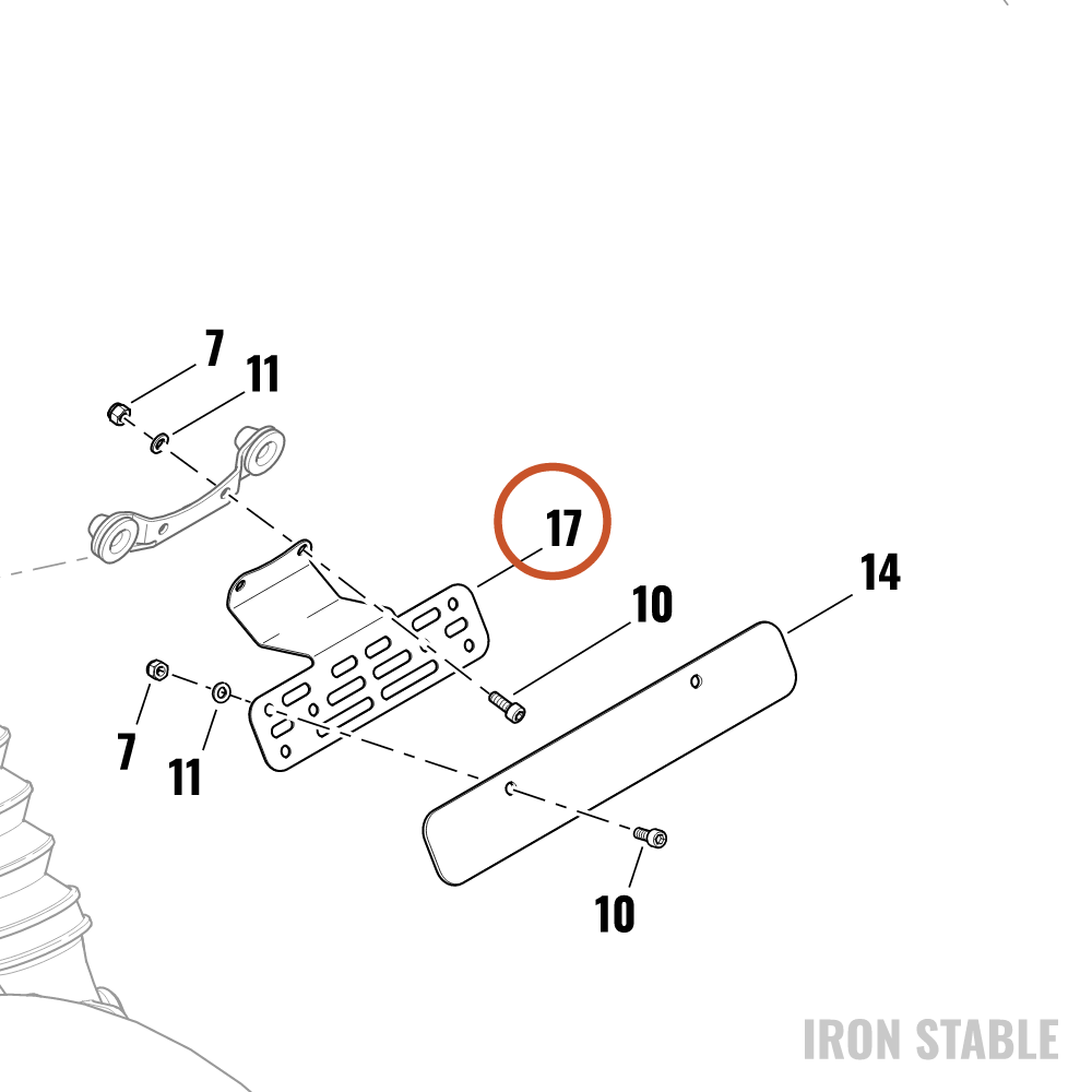 Harley-Davidson Bracket, Number Plate, Front