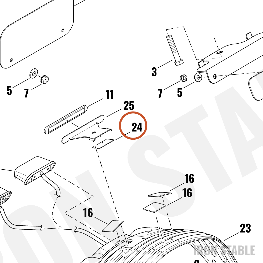 Harley-Davidson Tape, Reflector Bracket